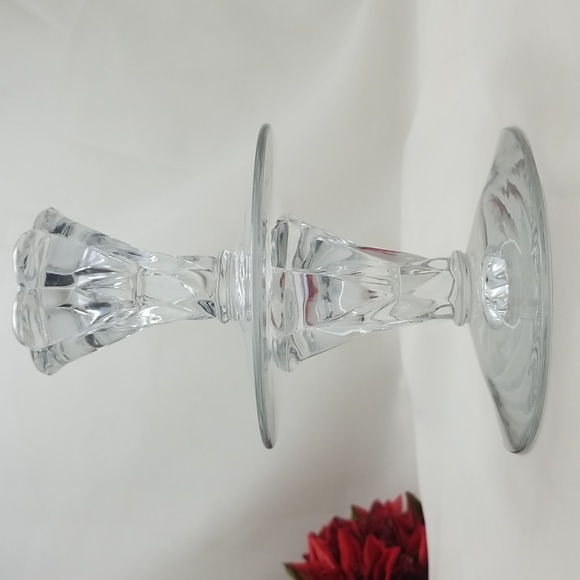 Heisey Sunflower Crystal Candle Holders - Picture 9 of 15